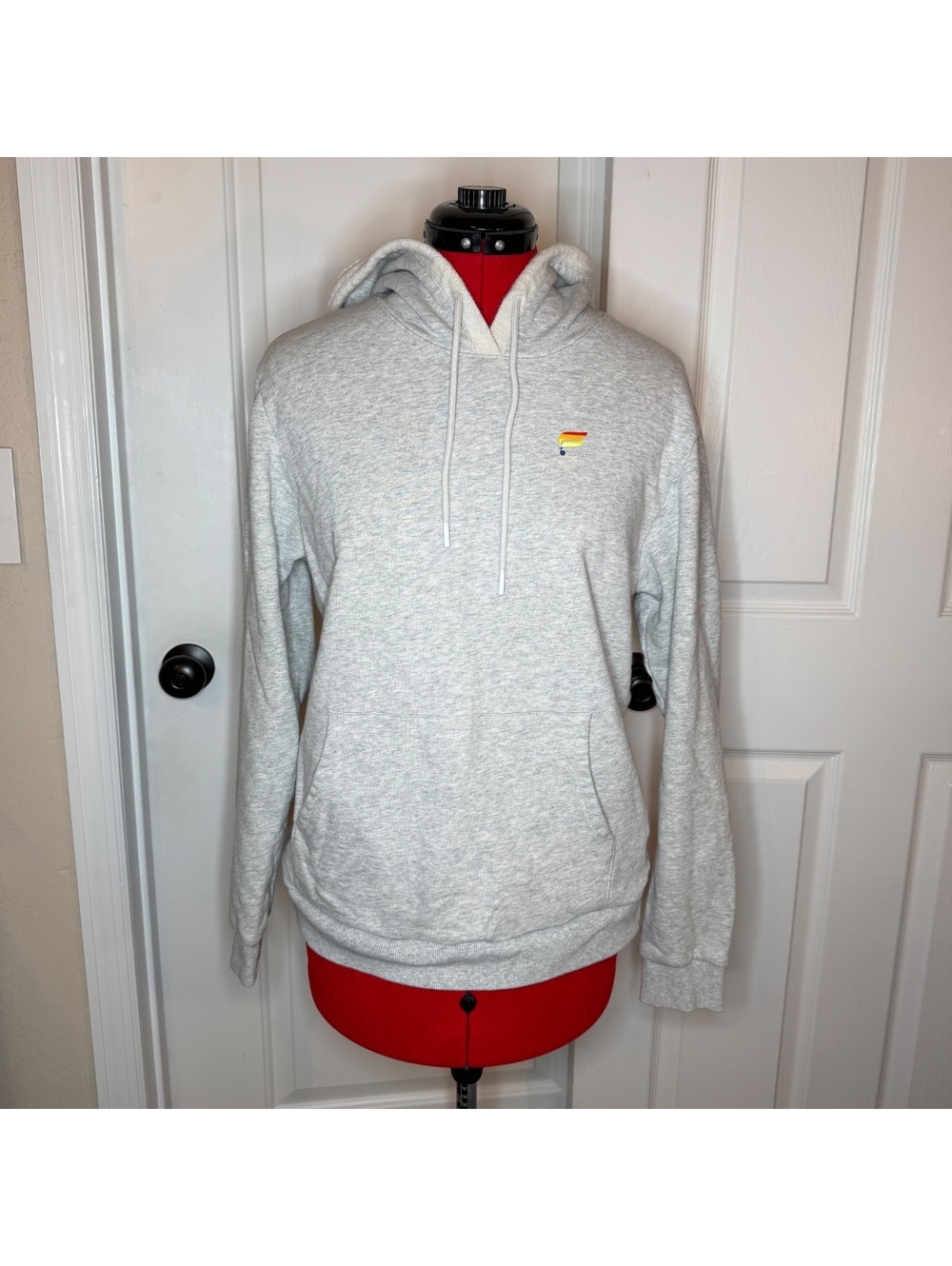 Fabletics Light Gray Longsleeve Pullover Pride Hoodie Womens S